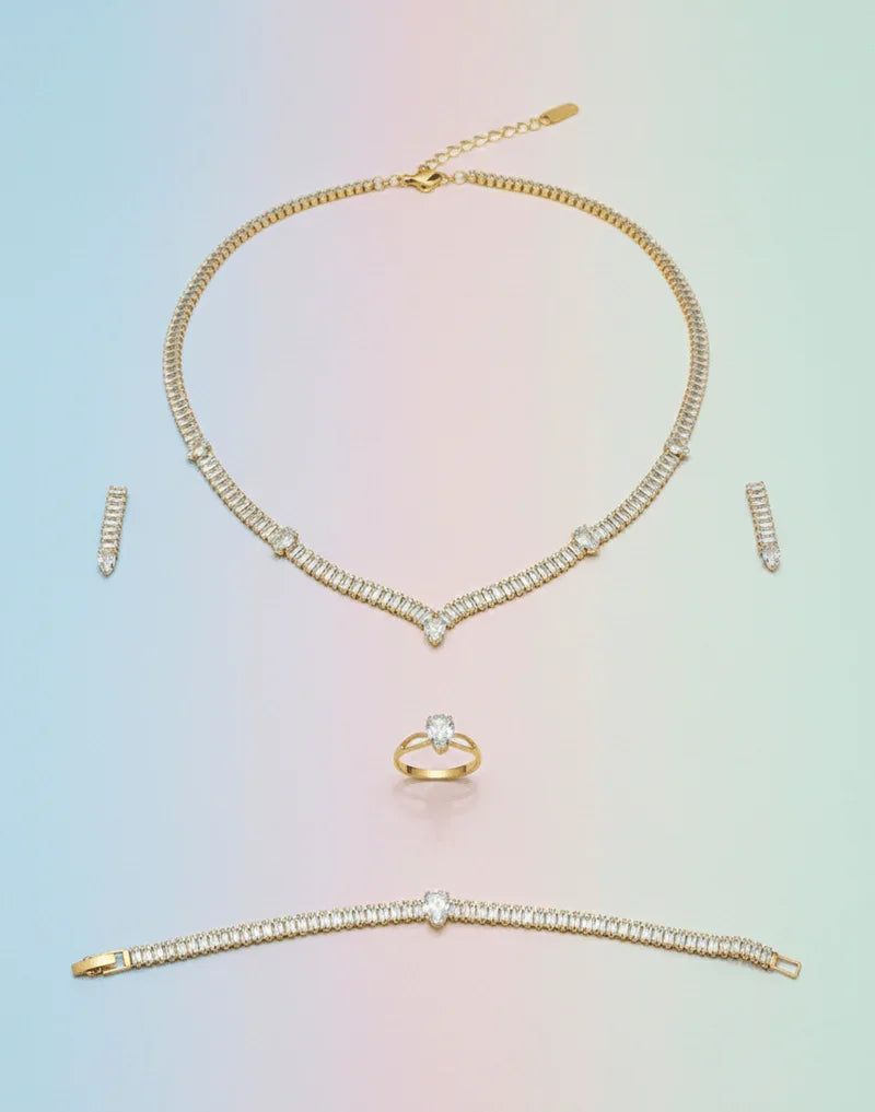 Crystal Accent Jewelry Set