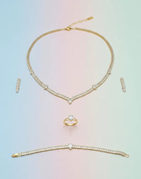 Crystal Accent Jewelry Set
